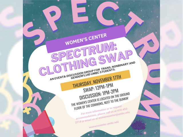 Spectrum: CLOTHING SWAP! · Women's Center · myUMBC