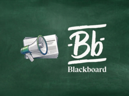 Blackboard logo with a megaphone