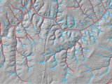 Image of waterways. The blue ones a newly identified.