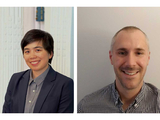Headshots of Stacey Huang at left and Kyle Gwirtz at right.