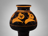 Hoplites riding dolphins
